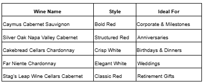 Choosing an Excellent Napa Valley Wine Gift Set for Any Event