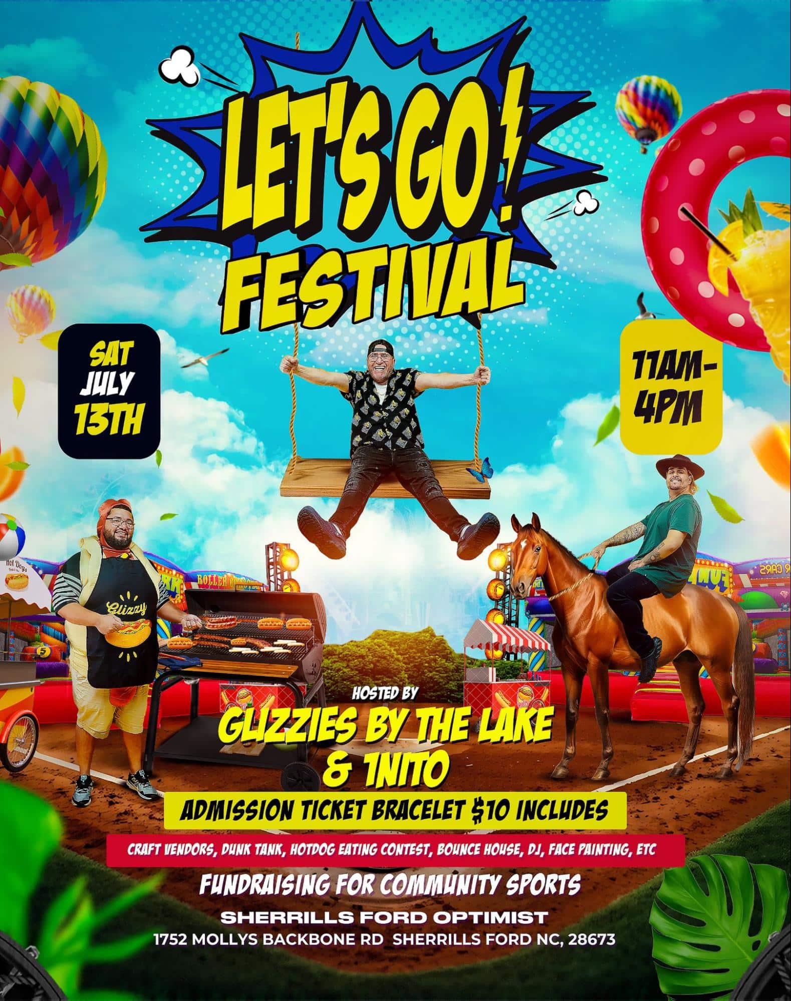 Let’s Go Festival Happening at Sherrills Ford, NC on July 13