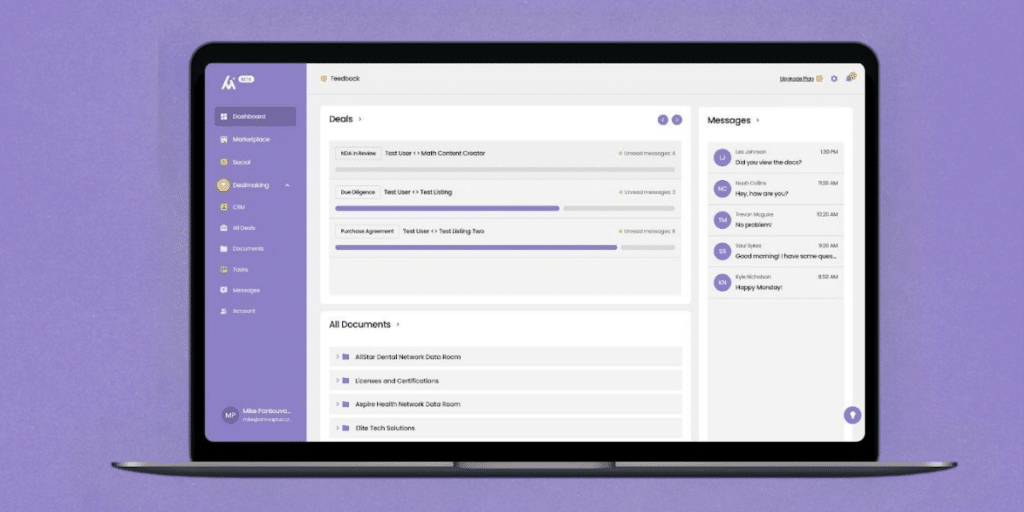 AMIVA+- The Startup Revolutionizing How We Think About Merger Backend Infrastructure with a Comprehensive Dealmaker Platform