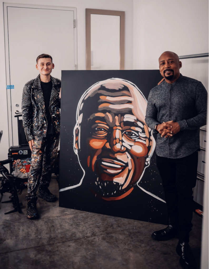 Speed Painter Evan Struck Wows Daymond John with 7-Minute Art