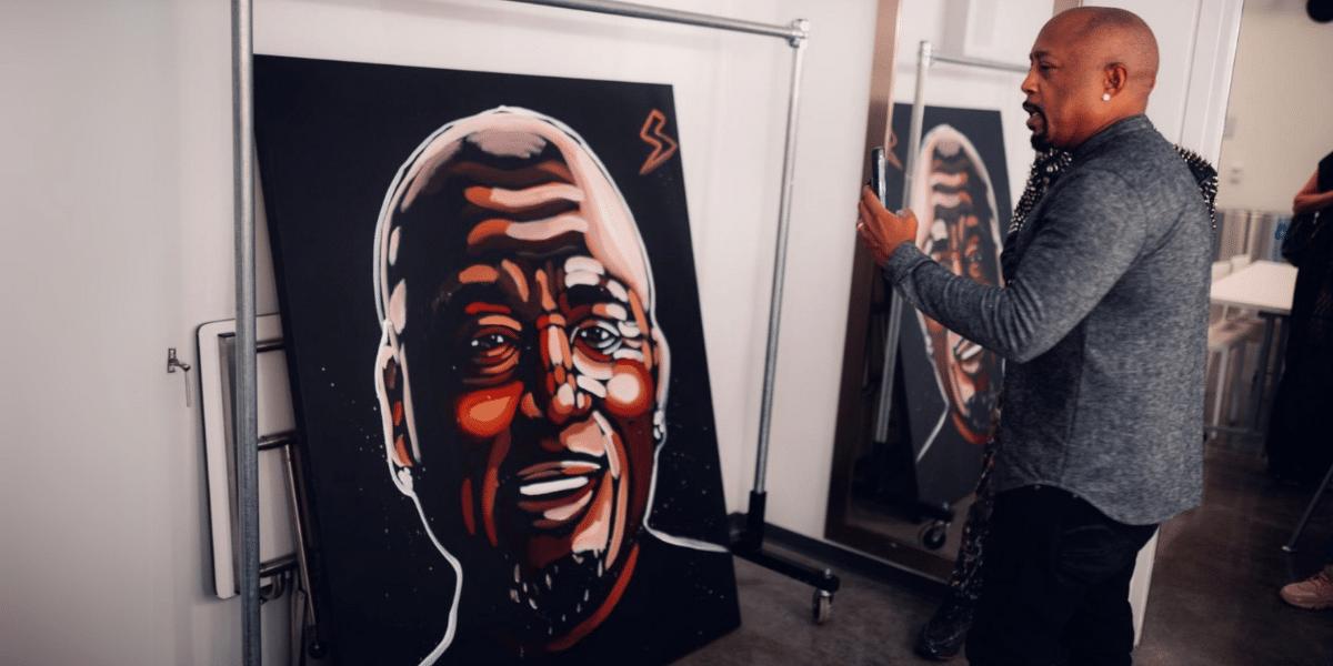 Speed Painter Evan Struck Wows Daymond John with 7-Minute Art