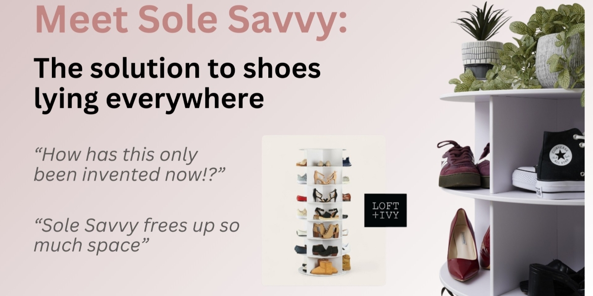 Tidy Up Instantly with Sole Savvy The Rotating Shoe Rack That Helps Save Space
